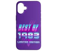 Carcasa para iPhone 16 Plus Lo Mejor de 1983 Bday Party Celebration Vintage 80's Art Design