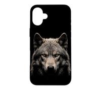 Carcasa para iPhone 16 Plus Lobo Dire Cara Luz De Luna Bosque Fauna Silvestre Naturaleza