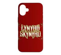 Carcasa para iPhone 16 Plus Logotipo de Lynyrd Skynyrd, Campesino sureño, Vintage, Rock de los 70, Dorado