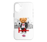 Carcasa para iPhone 16 Plus London Royal Teddy Bear Bad Boy Ilustración Gráfico Anime