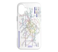 Carcasa para iPhone 16 Plus Londres Reino Unido Metro Train Railway - Souvenir Ruta Mapa Europa