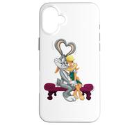 Carcasa para iPhone 16 Plus Looney Tunes Bugs and Lola Hearts Valentine's Day