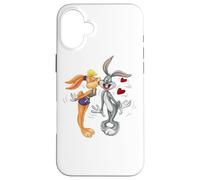 Carcasa para iPhone 16 Plus Looney Tunes Bugs and Lola Kiss Valentine's Day