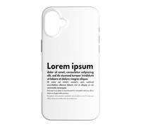 Carcasa para iPhone 16 Plus Lorem Ipsum | Frases en latín, Diseño Gráfico, Edición de Textos