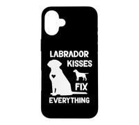 Carcasa para iPhone 16 Plus Los Besos de Labrador lo arreglan Todo.