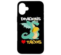 Carcasa para iPhone 16 Plus Los Dragones aman los Tacos
