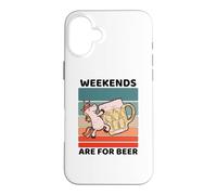 Carcasa para iPhone 16 Plus Los Fines de Semana Vintage para Amantes de los Unicornios Son para