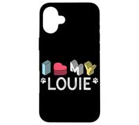 Carcasa para iPhone 16 Plus Louie Nombre de Perro Personalizado Louie Pet Lover