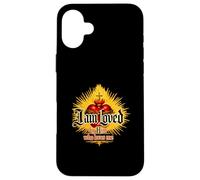 Carcasa para iPhone 16 Plus Loved by Him Cita Cristiana Religiosa corazón Jesús Amor