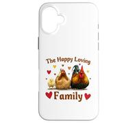Carcasa para iPhone 16 Plus Loving Cute Chicken Family Hen Rooster Chick Funny Farmer