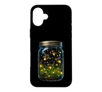Carcasa para iPhone 16 Plus Luciérnagas En Tarro Lindo Relámpago Insectos Noche Brillante
