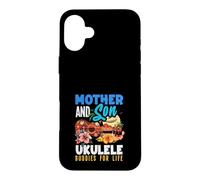 Carcasa para iPhone 16 Plus Madre e Hijo Ukelele Buddies For Life Hawaiian Music