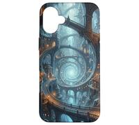 Carcasa para iPhone 16 Plus Mago Fantasía Ciudad Subterránea Portal Espiral Caverna