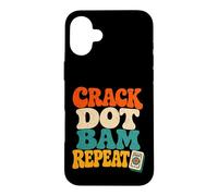 Carcasa para iPhone 16 Plus Mahjong Funny Crack Dot Bam Tile Juego