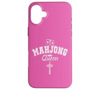 Carcasa para iPhone 16 Plus Mahjong Queen of Tiles Mahjong Queen Crown It's Mahjong Time