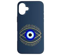 Carcasa para iPhone 16 Plus Mal de Ojo Azul con símbolo de protección mística para Hombres y Mujeres