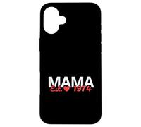 Carcasa para iPhone 16 Plus Mamá EST 1974 - Celebración de Cumpleaños Maternidad
