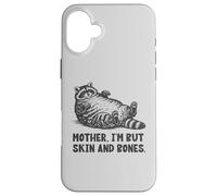 Carcasa para iPhone 16 Plus Mamá Soy Pero Piel y Huesos Divertido Mapache