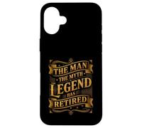 Carcasa para iPhone 16 Plus Man The Myth Legend ha Jubilado Veterano de jubilación