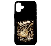 Carcasa para iPhone 16 Plus Mandolina Vintage 8 Cuerdas de Mandolina de la Felicidad