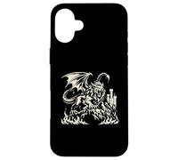 Carcasa para iPhone 16 Plus Manticore Dark Fantasy Monster Criatura mítica Medieval