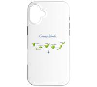 Carcasa para iPhone 16 Plus Mapa de Islas Canarias Tenerife Gran Canaria La Gomera Lanzarote
