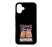 Carcasa para iPhone 16 Plus Máquina tragamonedas Queen Casino Gambling Jackpot Ganador Vegas