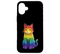 Carcasa para iPhone 16 Plus Master Builder Cat Ladrillos Bloque Constructor de Ladrillos