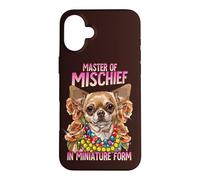 Carcasa para iPhone 16 Plus Master of Mischief in Miniature Form Chihuahua