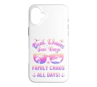 Carcasa para iPhone 16 Plus Matching Family Boat Waves Sun Rays Family Chaos All Days