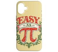 Carcasa para iPhone 16 Plus Matemáticas Retro Tan fáciles como Pi