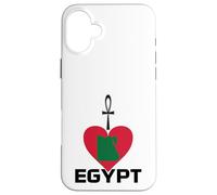 Carcasa para iPhone 16 Plus Me Encanta el Ankh, el Mapa de Egipto y la Clave Ankh Clave de Vida