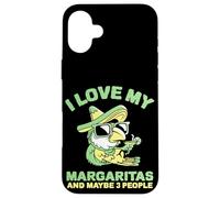 Carcasa para iPhone 16 Plus Me encantan mis Margaritas y Tal Vez 3 Personas Vacaciones en la Playa