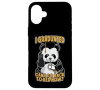 Carcasa para iPhone 16 Plus Me gradué ¿Puedo Volver a la Cama Ahora Confundido Oso Panda