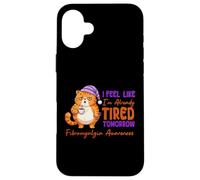 Carcasa para iPhone 16 Plus Me Siento como si ya estuviera Cansado mañana Conciencia de la Fibra
