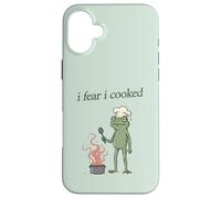 Carcasa para iPhone 16 Plus Me temo Que cociné a Frog Chef Burning Food, Divertido Meme de Weirdcore