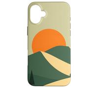 Carcasa para iPhone 16 Plus Medio Siglo Montaña Puesta del Sol Paisaje