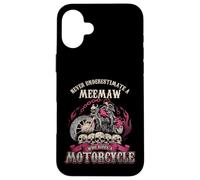 Carcasa para iPhone 16 Plus Meemaw - Camisa de Motociclista Never Underestimate Motorcycle Grandma