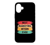 Carcasa para iPhone 16 Plus Mejor pasante de Marketing jamás Retro Divertido pasante Graduado de Marketing