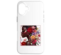 Carcasa para iPhone 16 Plus Melanin Floral Woman Black History Month African American