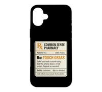 Carcasa para iPhone 16 Plus Meme Divertido de Touch Grass Prescription RX Go Outside Care