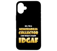Carcasa para iPhone 16 Plus Memorabilia Collector Idgaf Meme Nostalgic Movie Stage Props
