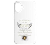 Carcasa para iPhone 16 Plus Memory of My Son Always Loved Never Forgotten Son Memorial