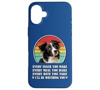 Carcasa para iPhone 16 Plus Men Women Retro Vintage Every Snack Make Border Collie Lover