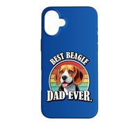 Carcasa para iPhone 16 Plus Mens Boys Kids Retro Sunset Vintage Best Beagle Dad Ever