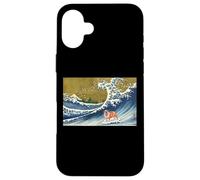 Carcasa para iPhone 16 Plus Mens Funny Retro Vintage Surfing Great Wave English Bulldog