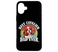 Carcasa para iPhone 16 Plus Mens Retro Vintage Best Cavalier Dad Ever Red Spaniel