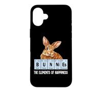 Carcasa para iPhone 16 Plus Mens Womens Kids Elements of Happiness Bunnies Lover