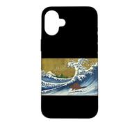 Carcasa para iPhone 16 Plus Mens Womens Kids Funny Surfing A Great Wave Beaver Lover
