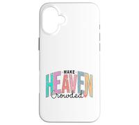 Carcasa para iPhone 16 Plus Mensaje Retro Cristiano del Cielo Cruz fe